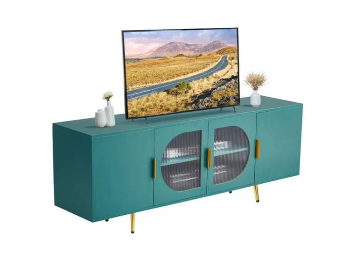 Meuble TV pour Télévision jusqu'à 190 5 cm-VEVOR-Banc TV Moderne-Centre de Divertissement-Rangement pour Salon-Vert