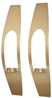 Touch Of Class Metal Candela Wall Sconce Pair, Pair, Champagne Gold
