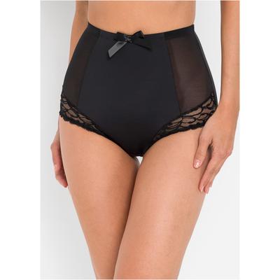 Shapingslip BONPRIX, Damen, Gr. 40, schwarz, Obermaterial: 70% Polyamid, 30% Elasthan. Netz: 86% Polyamid, 14% Elasthan. Spitze: 87% Polyamid, 13% Elasthan, unifarben, figurbetont, Unterhosen, figurbetonte Passform, mit seitlichen Netzeinsätzen