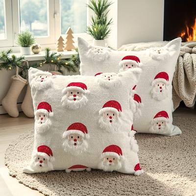 Multisell Products Hub Cute Santa Claus Quilted Throw Pillow Cover, Nordic Ins Style Cushion, Luxury Decorative Pillow Cover Cute Santa Claus Quilted Throw Pillow Cover, Nordic Ins Style Cushion, Luxury Decorative Pillow Cover