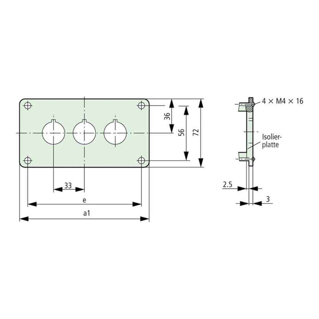 Eaton Einbautableau f. NOT-AUS-Taster M22-E4 (216545)