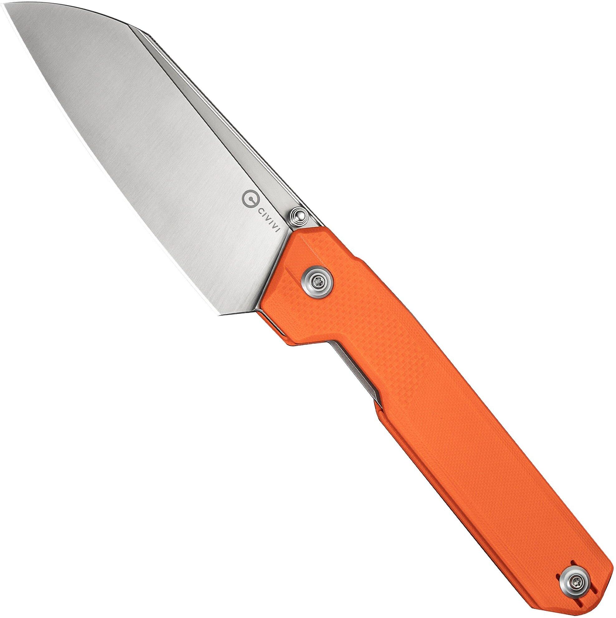 Civivi Hid C23008-4 Satin 14C28N, Orange G10, coltello da tasca, Ostap Hel design