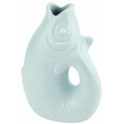 Gift Company Vase Monsieur Carafon XS, Dekovase in Fisch-Form, Steingut, Blue Horizon, 13 cm, 1087402009