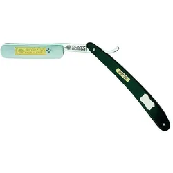 Dovo, Rasierhobel + Rasiermesser, 558130 Normalstahl, 5/8“, 1⁄2 hohl, Ebenholzgriff mit Gravurplatte