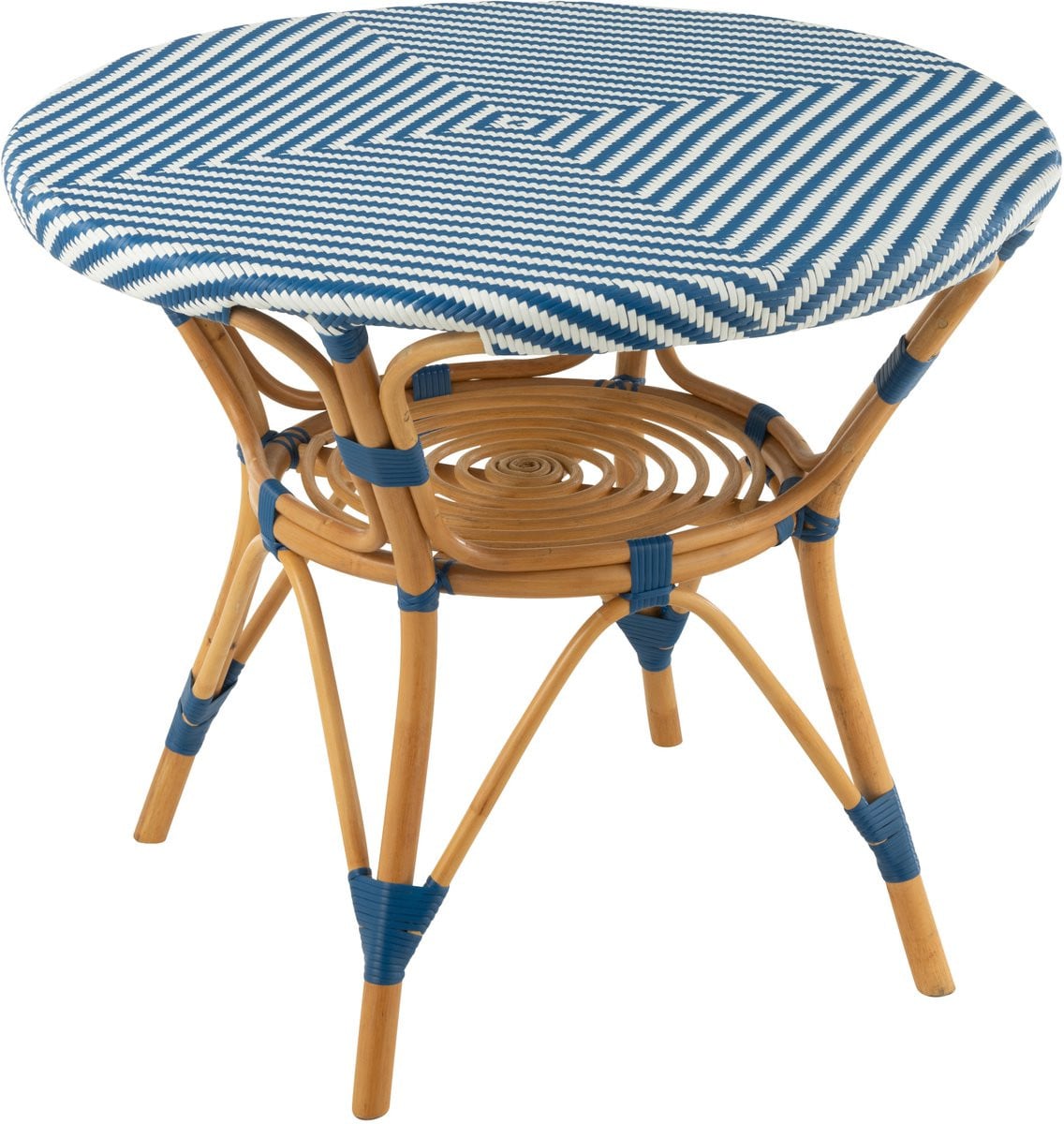 J-Line Live tafel in rotan en kunststof - naturel/groen