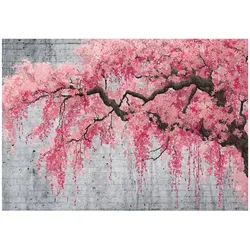 FOTOTAPETE Baum Beton Rosa 300x210 cm