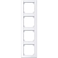 Rahmen vierfach mit Beschriftungsträger, Typ 470425, Abdeckrahmen, M-SMART System M weiß (glänzend), Retail
