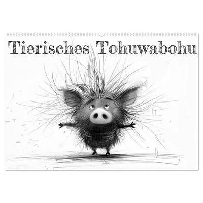 Tierisches Tohuwabohu (Wandkalender 2027 DIN A2 quer), CALVENDO Monatskalender