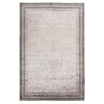 Teppich KAYOOM "Elles 212", grau, B:120cm H:9mm L:170cm, Viskose, Teppiche, Teppich, Kurzflor, Vintage, Modernes Muster, Deko, Viskose