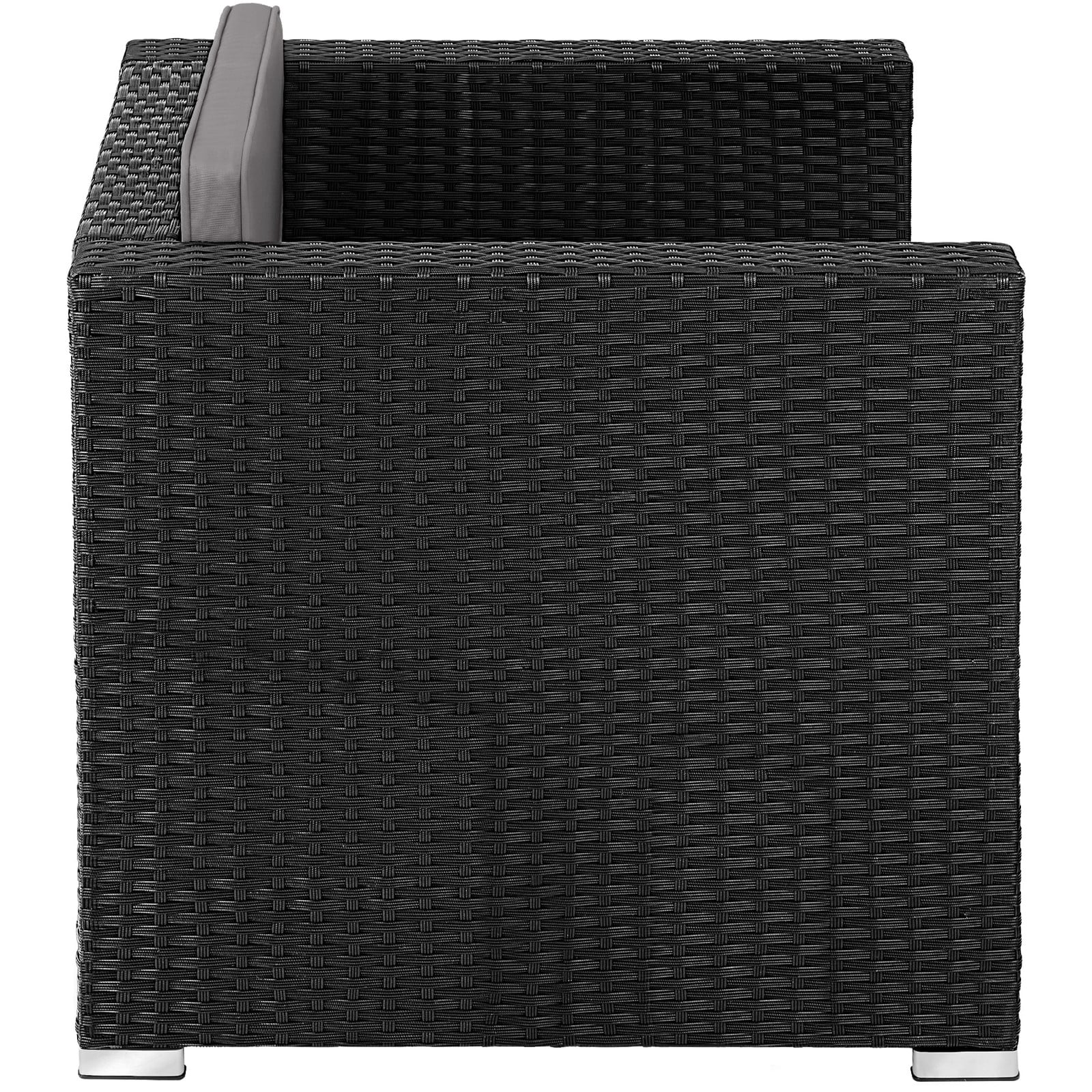 TecTake Wicker fauteuil Lignano - zwart