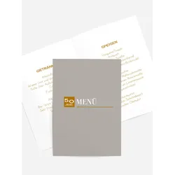 Menükarten Geburtstag selbst gestalten mit Spruch und Fotos im Onlinedesigner bei Meine-Kartenmanufaktur.de