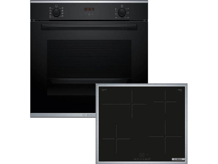 BOSCH Backofen-Set 4 HBA234BB3, mit nachrüstbar, Autostart, Halogen-Innenbeleuchtung