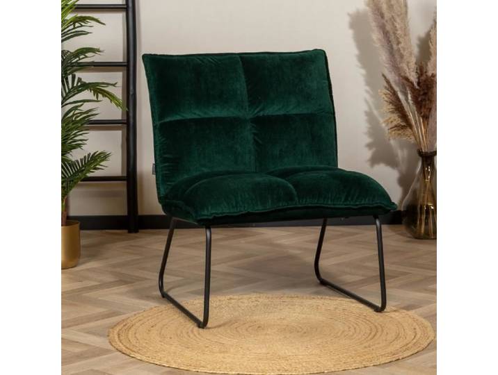 Fauteuil - Bronx71 - Malaga - Tissu et métal - Vert foncé