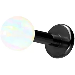 Titan Labret mit Innengewinde SYNTHETISCHER OPAL