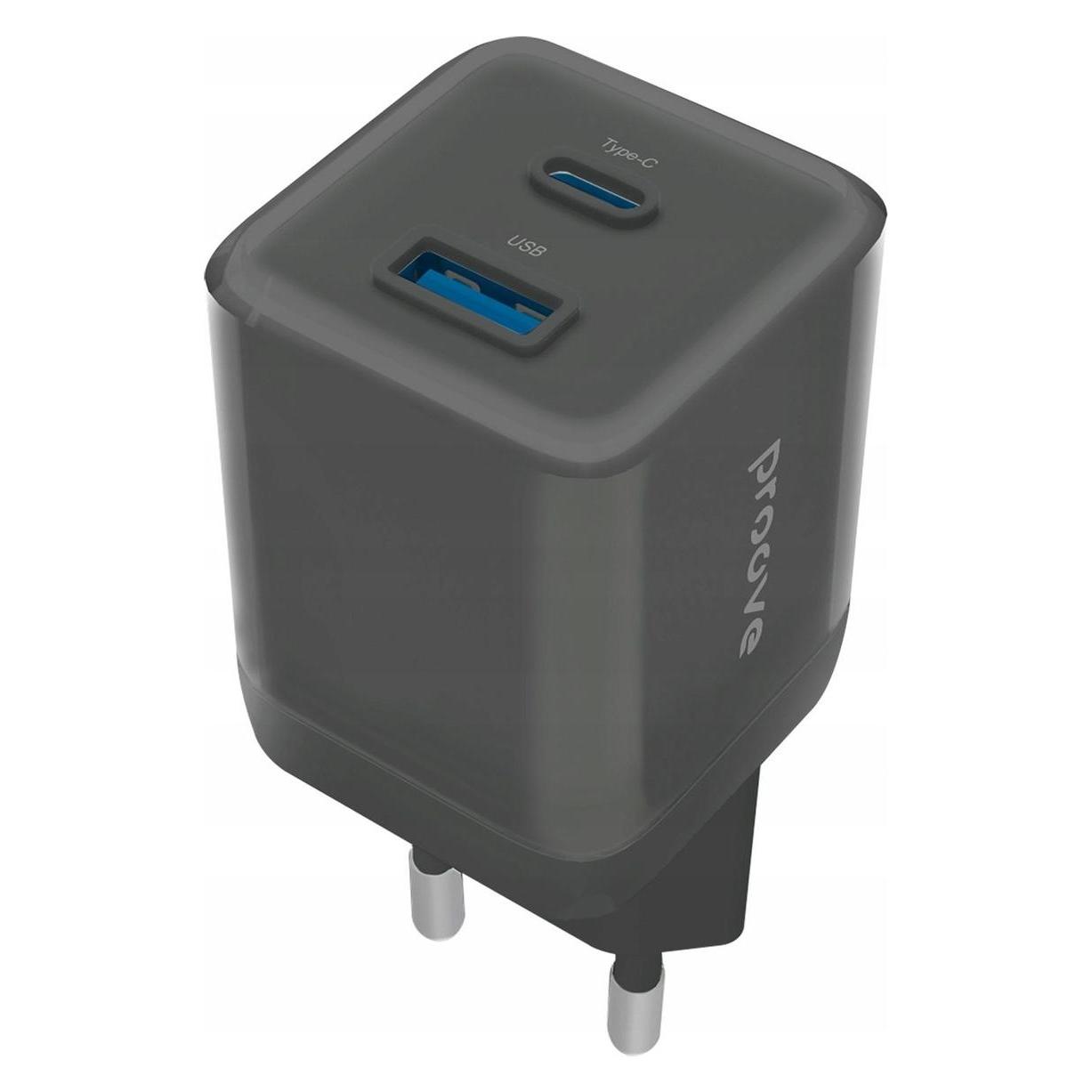 Proove Inteligentne Gniazdko Sieciowe Wtyczka 30W USB-A + USB-C QC3.0 PD3.0 / WCPU30111201 / Czarny (30 W) (PROOVE)