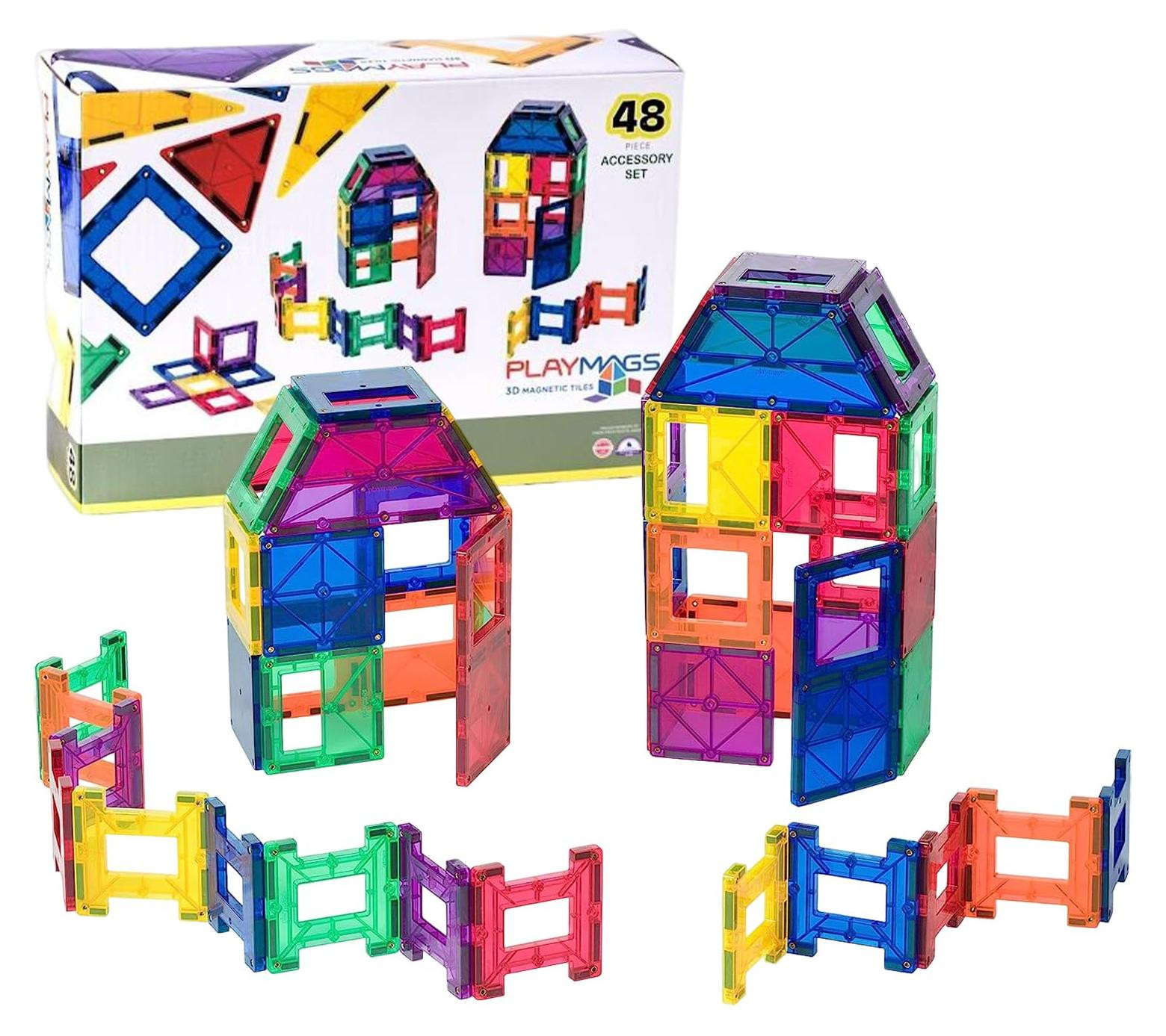 Playmags magnetische bouwset met 48 stuks - Educatief speelgoed voor kinderen