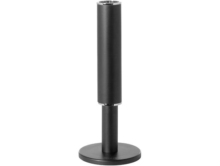 Kerzenleuchter FINK RITMO , silber (schwarz, silberfarben), H:23,7cm, Aluminium, Kerzenhalter, Kerzenleuchter, Stabkerzenhalter aus Aluminium