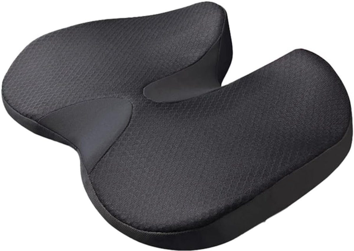 Orthopedisch Traagschuim Kussen voor Stuitjeondersteuning - Zwart