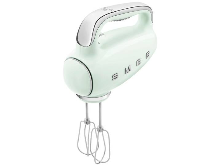 Smeg Handmixer 50'S Style, Chrom, Pastellgrün, Metall, Kunststoff, 22x37.8x22.1 cm, LED-Display, Küchengeräte, Mixer