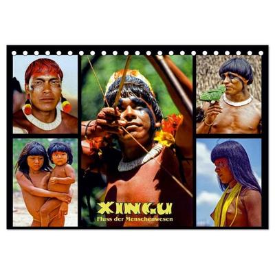 XINGU - Fluss der Menschenwesen (Tischkalender 2027 DIN A5 quer), CALVENDO Monatskalender