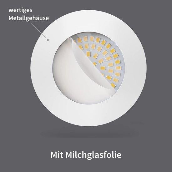 Set van 3 LED inbouwspots voor badkamerverlichting - Warm Wit 4.5W