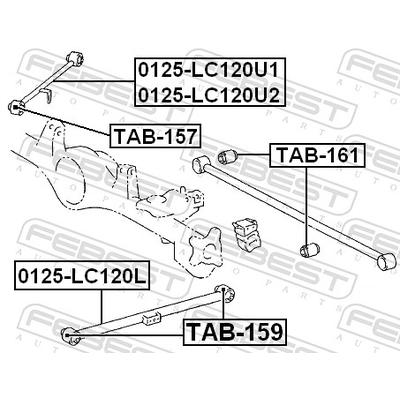FEBEST Lagerung, Lenker TAB-161 innen für TOYOTA