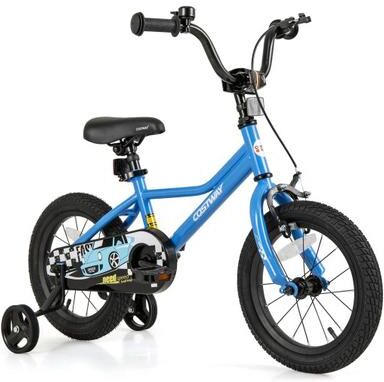 Costway 14 Inch Kids Bike with Removable Training Wheels for Aged 3-5 Years Old