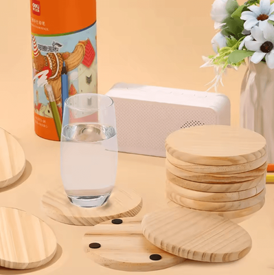 Uplift Curations 5PCS Unfinished Wooden Coaster Set 4 Inch DIY Blank Wood Coasters For Crafts & Home Decor 5PCS Unfinished Wooden Coaster Set 4 Inch DIY Blank Wood Coasters For Crafts & Home Decor
