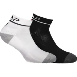 CMP Campagnolo, Unisex, Sportsocken, 2-Paar-Set Baumwollsocken (46 - 48), Mehrfarbig, Weiss