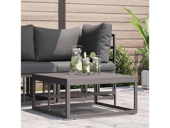 VIDAXL Mobilier de jardin(1 pc) - Meuble balcon - Noir 70x70x32 cm Métal M12456