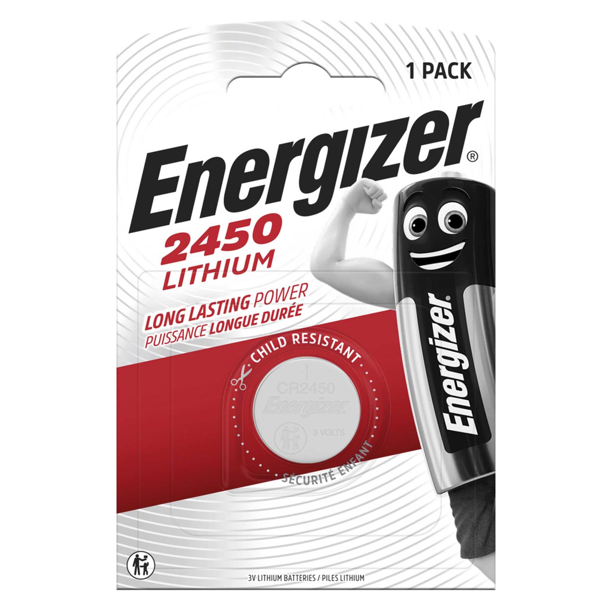 Energizer Knopfzelle CR2450 1er Blister (1 Stk., CR2450, 620 mAh) (151499)