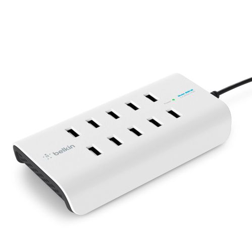 Belkin Rockstar 10-Port USB-Lad. 120W, 2,4A je Port,weiß B2B139vf