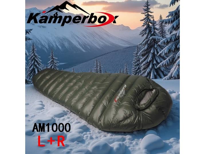 Kamperbox température froide hiver sac de couchage vers le bas sac de couchage hiver Camping sac de couchage Double
