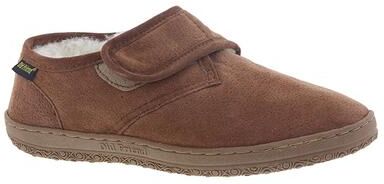 Old Friend Men's Leather Fleeced-Lined - 7 Tan Slipper Medium