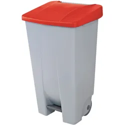 BRB Tret-Abfalleimer 120 Liter, rot