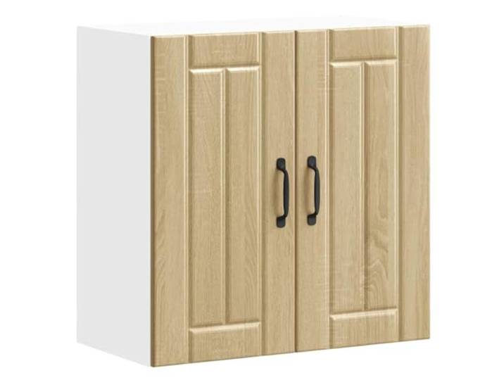 Küchen-Hängeschrank 60 x 31 x 60 cm Lucca Sonoma-Eiche Holzwerkstoff Holzwerkstoff mit glatter Oberfläche, Glastüren für schnellen Überblick, 70 kg Tragfähigkeit, Fachmaße