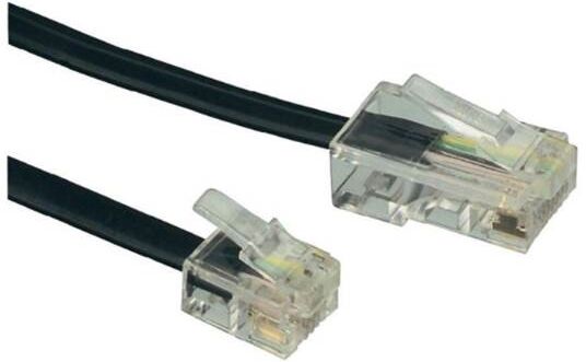 Onedirect Rallonge lisse RJ11 / RJ45 - 10 mètres Rallonge lisse connecteurs RJ11 / RJ45