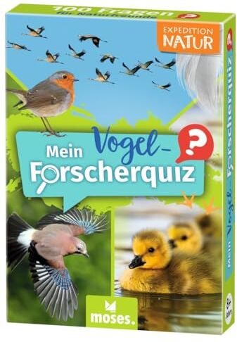 Annett Stütze - Moses. Expedition Natur Mein Vogel-Forscherquiz, 100 spannende Fragen rund um unsere heimischen Vogelarten zum Quizzen, Schätzen und Lernen, Natur-Quiz für Kinder ab 8 Jahren - Preis vom 13.10.2026 11:25:28 h