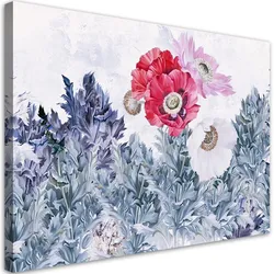 WANDBILD mohnblumen wie gemalt