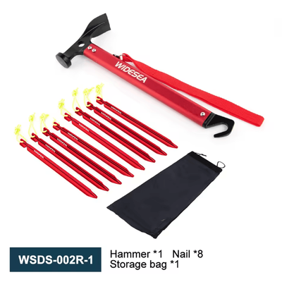 Aluminum Alloy Camping Nail Hammer Durable Multifunction Outdoor Tent Staking Tool wsdc 002r 1