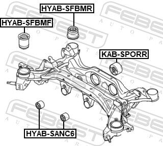 Febest Lagerung, Lenker Hyabsfbmr Hinterachse Für Hyundai