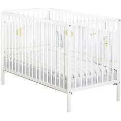 Baby Price, Babybett, BABY PREIS - Bett 120x60 alle Balken zuerst weiss (60 x 120 cm)