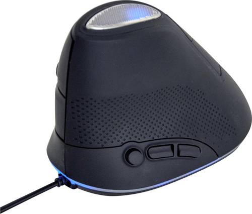 Gembird MUS-ERGO-03 Ergonomische Maus Kabelgebunden Optisch Grau 6 Tasten 800 dpi, 1600 dpi, 2400 dpi, 3200 dpi
