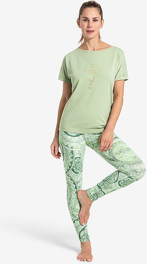 SPIRIT OF OM Damen Yogashirt Eka Padma hellgrün   XL W
