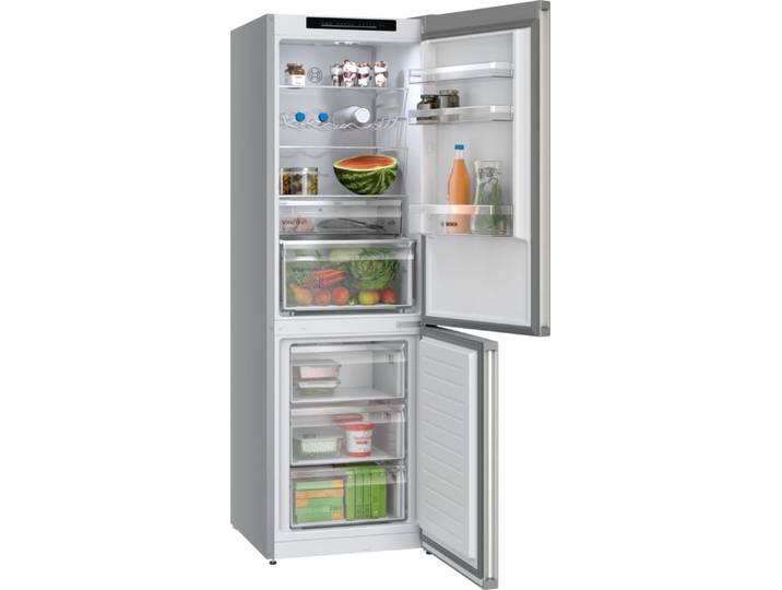 BOSCH Kühl-/Gefrierkombination Serie 4 KGN362LAF, 186 cm hoch, 60 cm breit, Länger frisch dank VitaFresh XXL & kein Abtauen mehr
