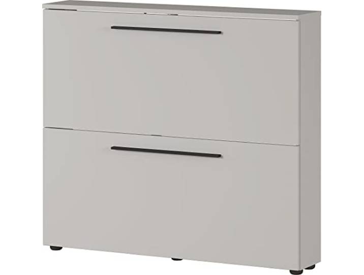Germania Schuhschrank 2575-572 GW-Utah, in Kaschmir, mit Platz für 8 Paar Schuhe, geringe Tiefe, ideal für schmale Flure, 100 x 85 x 19 cm (BxHxT)