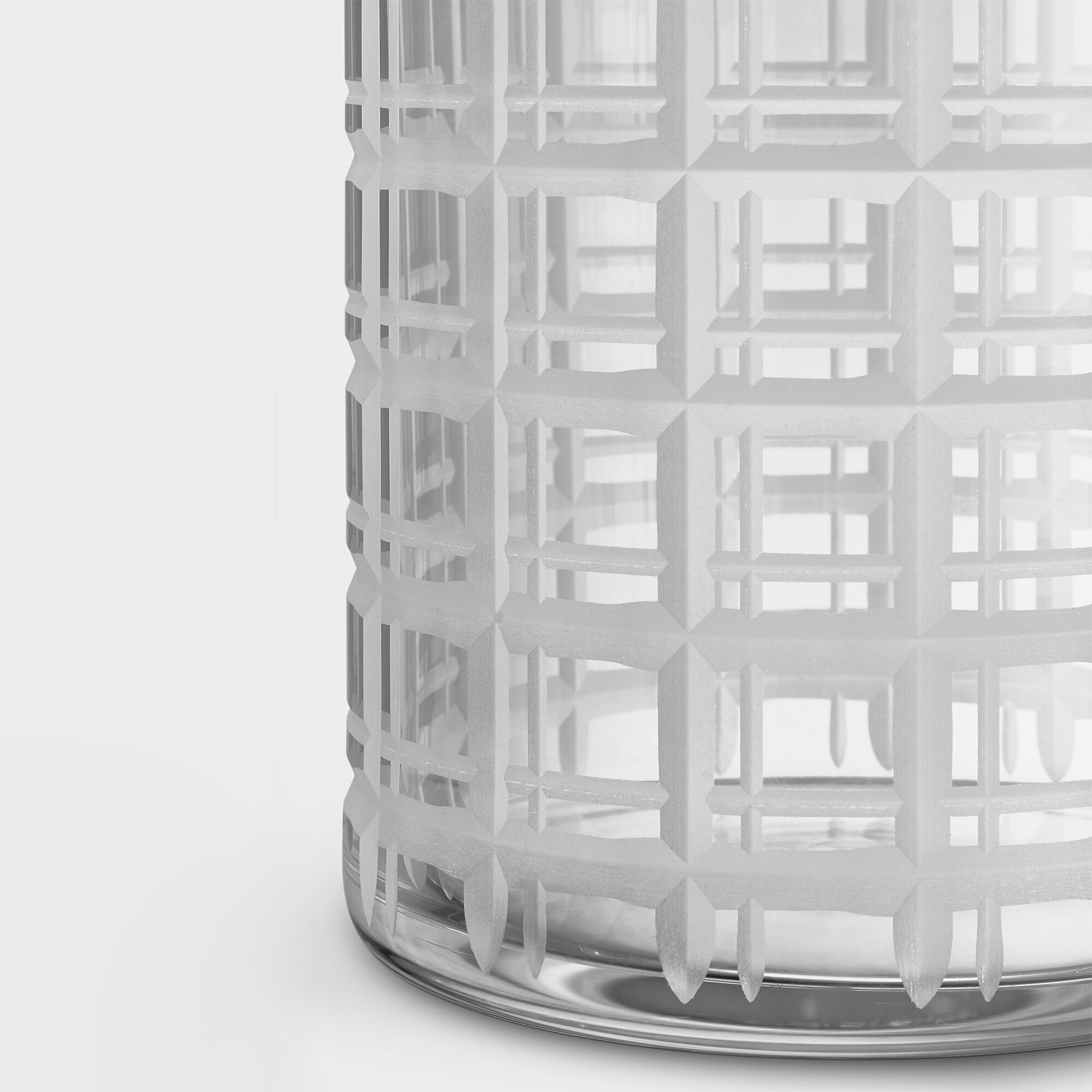Cut In Number Vase Checkers, 33cm - Orrefors