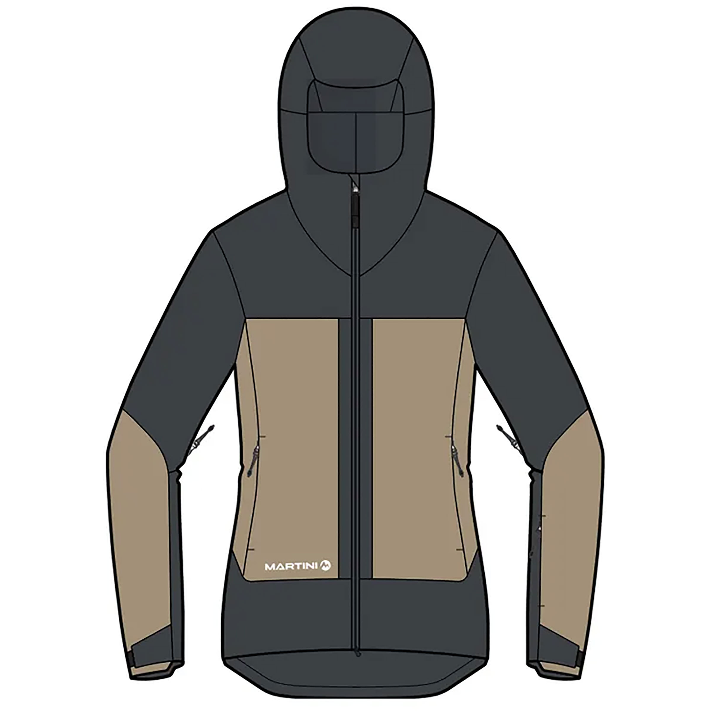Martini Sportswear Argon 2L Damen Regenjacke grau Größe L Bergsteigen | Skifahren | Freeride Winddicht Wasserabweisend