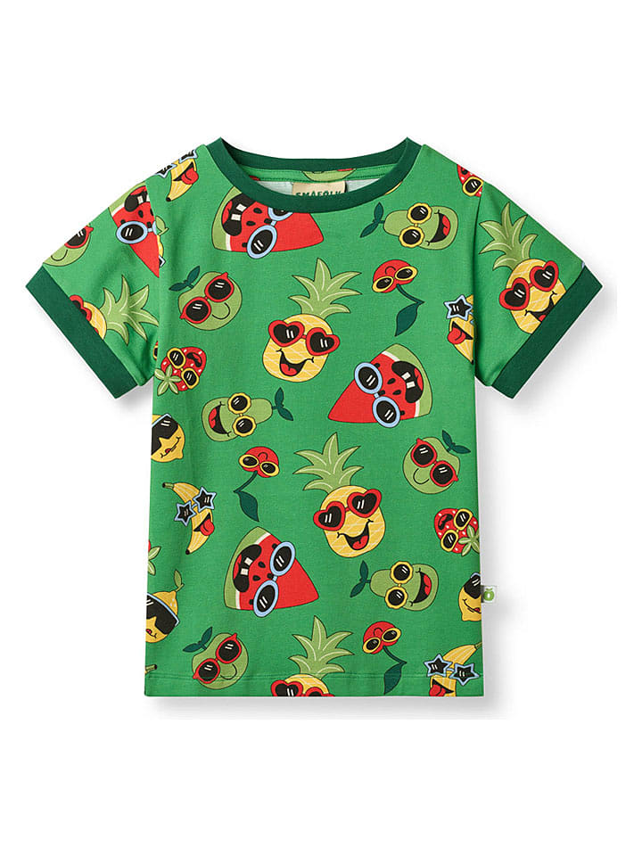 Småfolk Shirt "Elstar" in Grün - 110/116