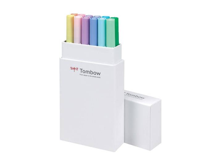 Faserstift TOMBOW ABT 12 Stück, Pas , bunt, Kunststoff, Stifte, Faserstift, Wasservermalbar